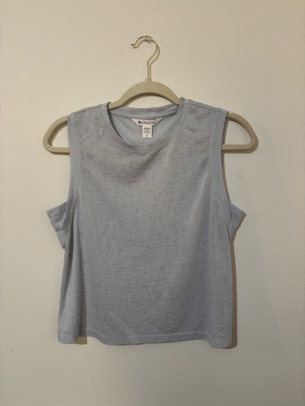Athleta Pale Blue Muscle Tee Tank